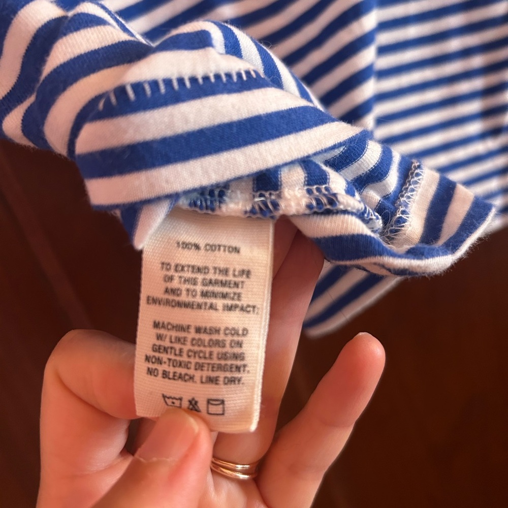 Alex Mill Prospect Tee. Blue white stripe. XS - Picture 5 of 5